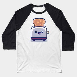 Cute Toaster With Bread Baseball T-Shirt